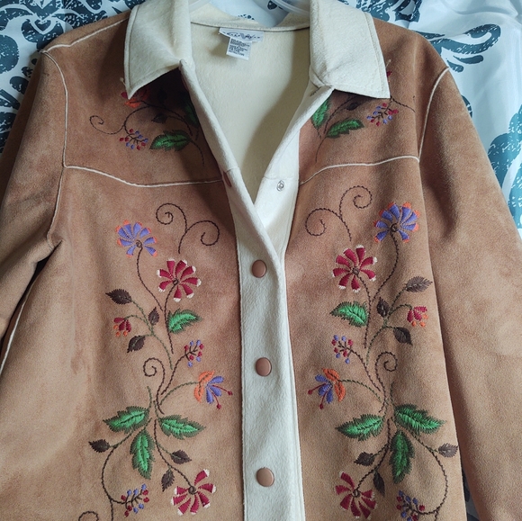 Graff Wear Jackets & Blazers - Graff Wear Suede Embroidered Jacket